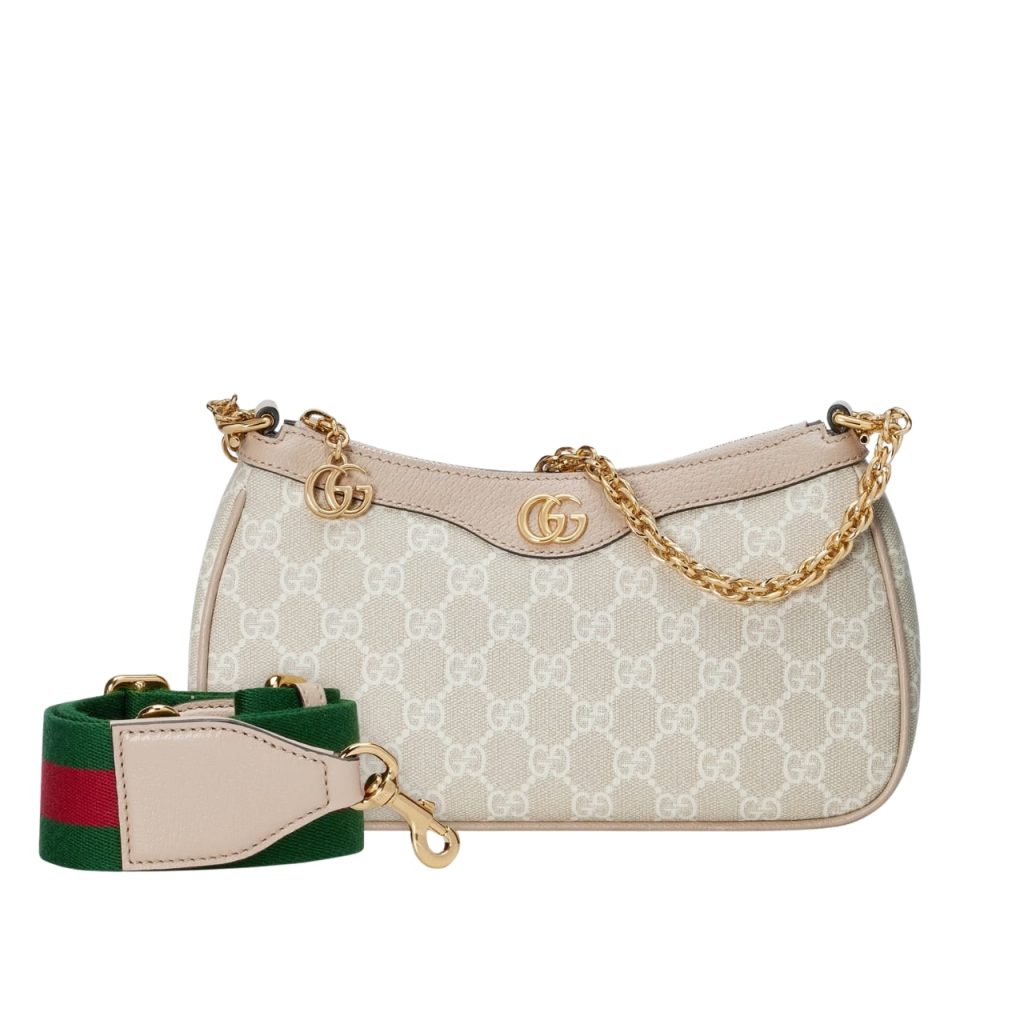 Gucci Ophidia Small Shoulder Bag Beige And White 25Cm 735132 Uulag 9682 - Image 2