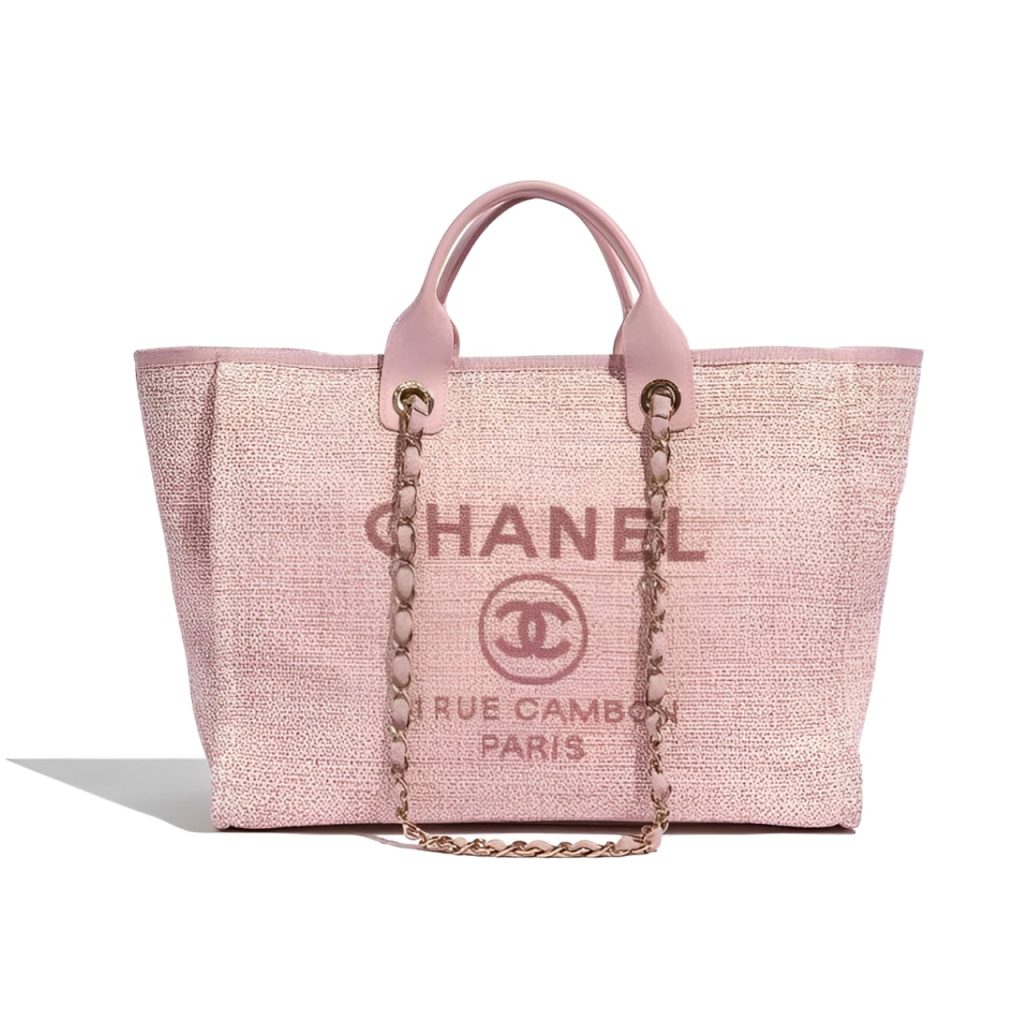 Chanel Deauville Shopping Tote Bag Pink 37Cm - Image 2