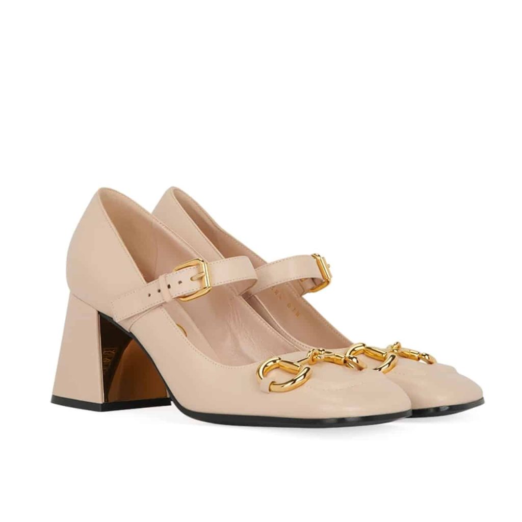 Gucci Women Mid Heel Slingback With Horsebit Beige 94855 C9D00 6705 - Image 2