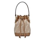 Fendi Mon Tresor Canvas Bag With Ff Embroidery 23cm