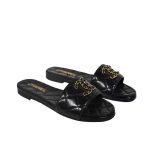 Chanel 23P Quilted Cc Chain Mule Sandal Black G39954 X56940 94305 - Image 9