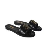Chanel 23P Quilted Cc Chain Mule Sandal Black G39954 X56940 94305