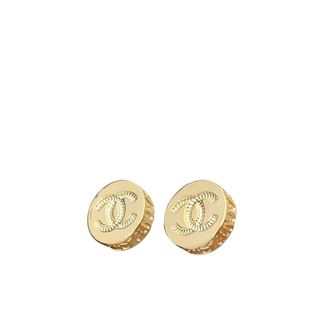 Chanel Gold Mini Earrings - Image 2