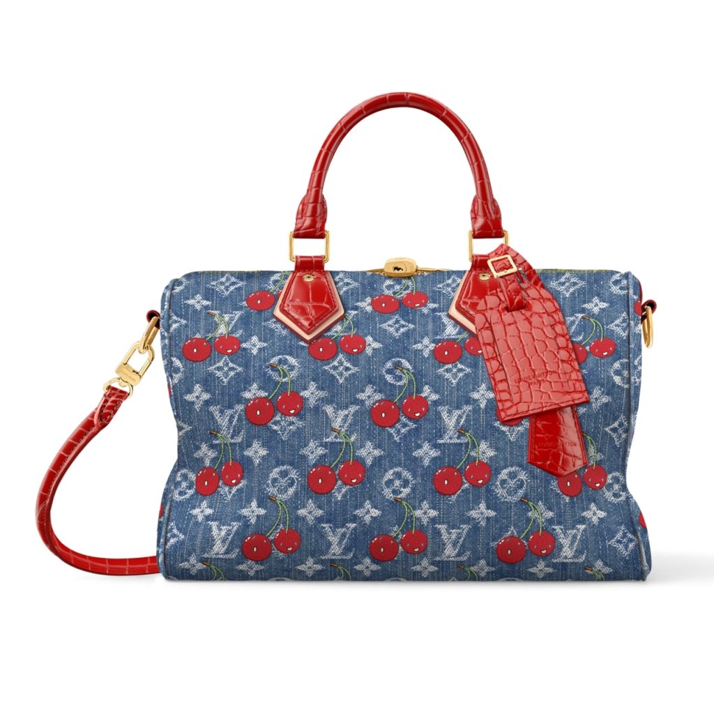 Louis Vuitton X Takashi Murakami Bolsa Speedy Soft 30 Monogram Denim Blue 30Cm N87627 - Image 2