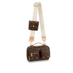 Louis Vuitton Utility Crossbody Bag Monogram Canvas Brown 18cm M80446