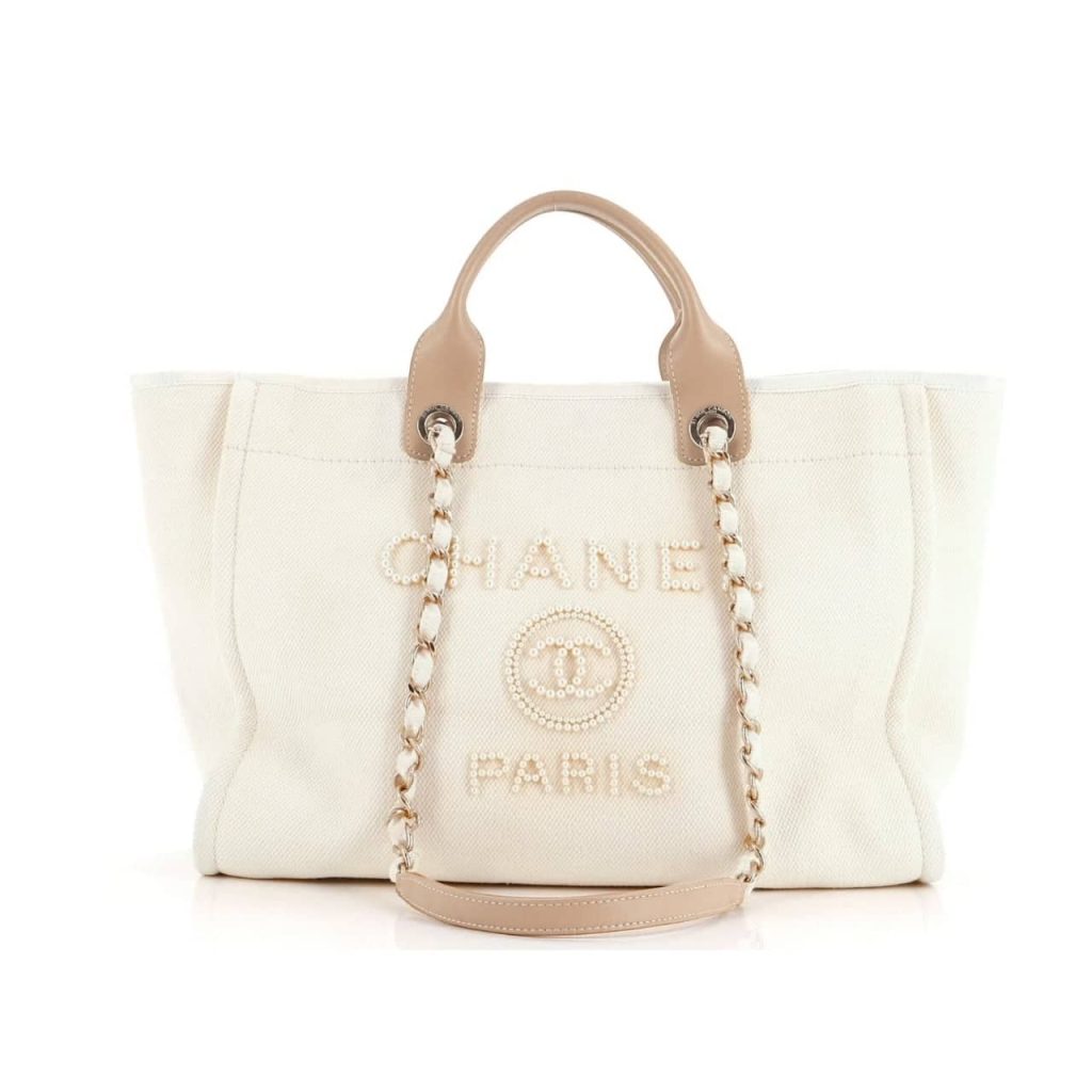 Chanel Cc Canvas Pearl Deauville Beige 38cm - Image 2