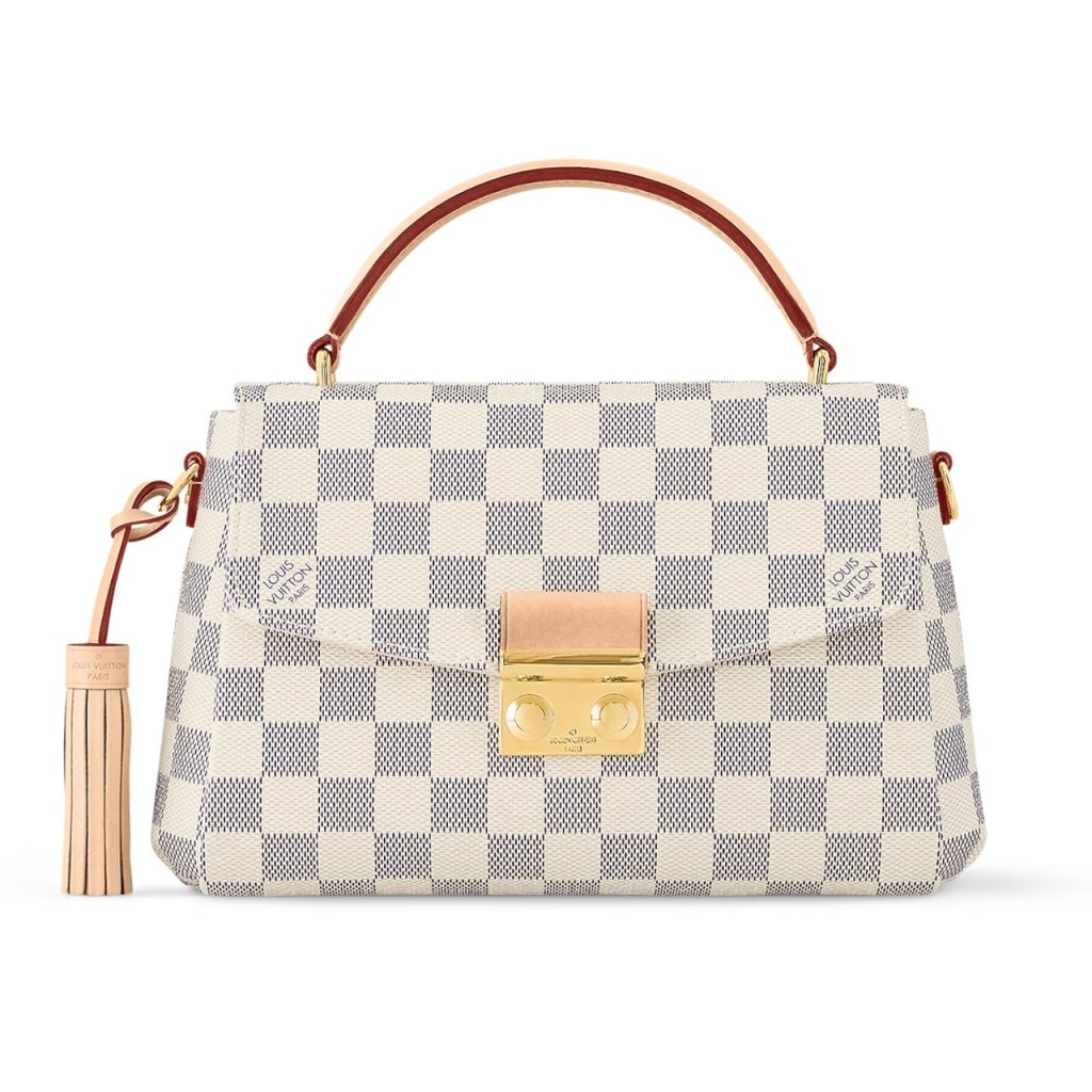 Louis Vuitton Croisette Damier Azur Canvas Top Handle Bag White 25cm N41581 - Image 2