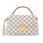 Louis Vuitton Croisette Damier Azur Canvas Top Handle Bag White 25cm N41581