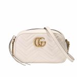 Gucci GG Marmont Small Matelassé Camera Bag White 24cm 447632 DTD1T 9022