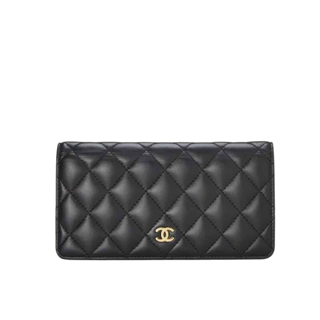 Chanel Quilted Classic Long Flap Wallet Black 19Cm - Image 2