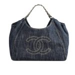 Chanel Denim Timeless Cc Tote Blue 36Cm