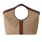 Gucci Giglio Large Tote Bag Beige And Dark Brown GG Canvas 60Cm 853971 FAFFP 2547