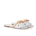 Louis Vuitton X Takashi Murakami 6am Flat Mule White 1agzuv