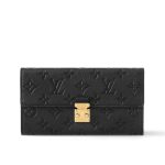 Louis Vuitton Sarah Wallet Monogram Empreinte Black 19Cm M82638