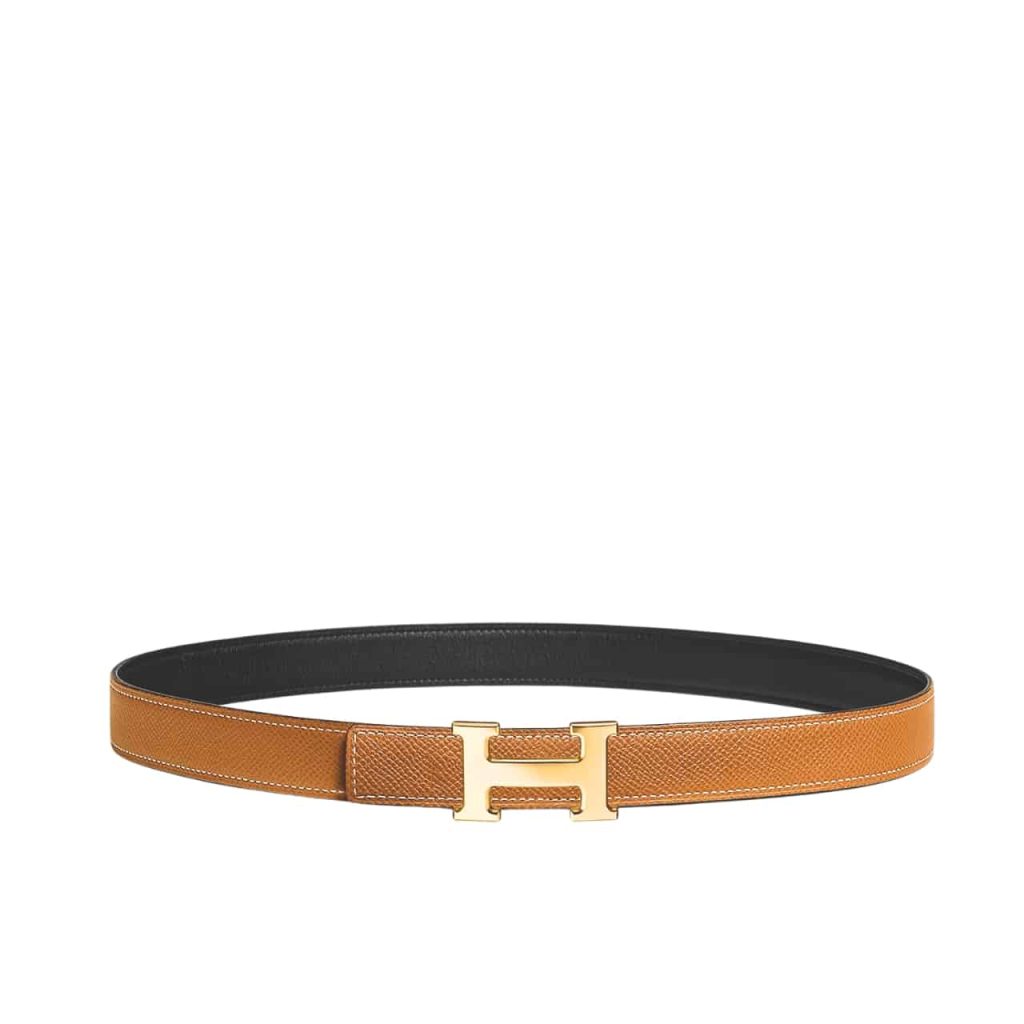 Hermes Mini H Belt Bucket And Reversible Leather Strap Black Brown 24Mm H079645Cc06 - Image 2