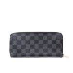Louis Vuitton Zippy Wallet Damier Canvas Black 20Cm N00056