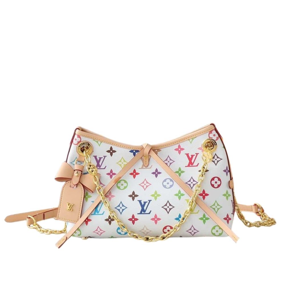 Louis Vuitton Carryall BB Bag Monogram Multicolore Blanc 26cm - Image 2