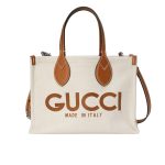 Gucci Medium Tote Bag With Gucci Print Beige 28Cm 772144 Facul 8451