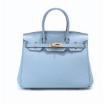 Hermes Birkin 35 Togo Leather Gold Hardware Blue 35Cm