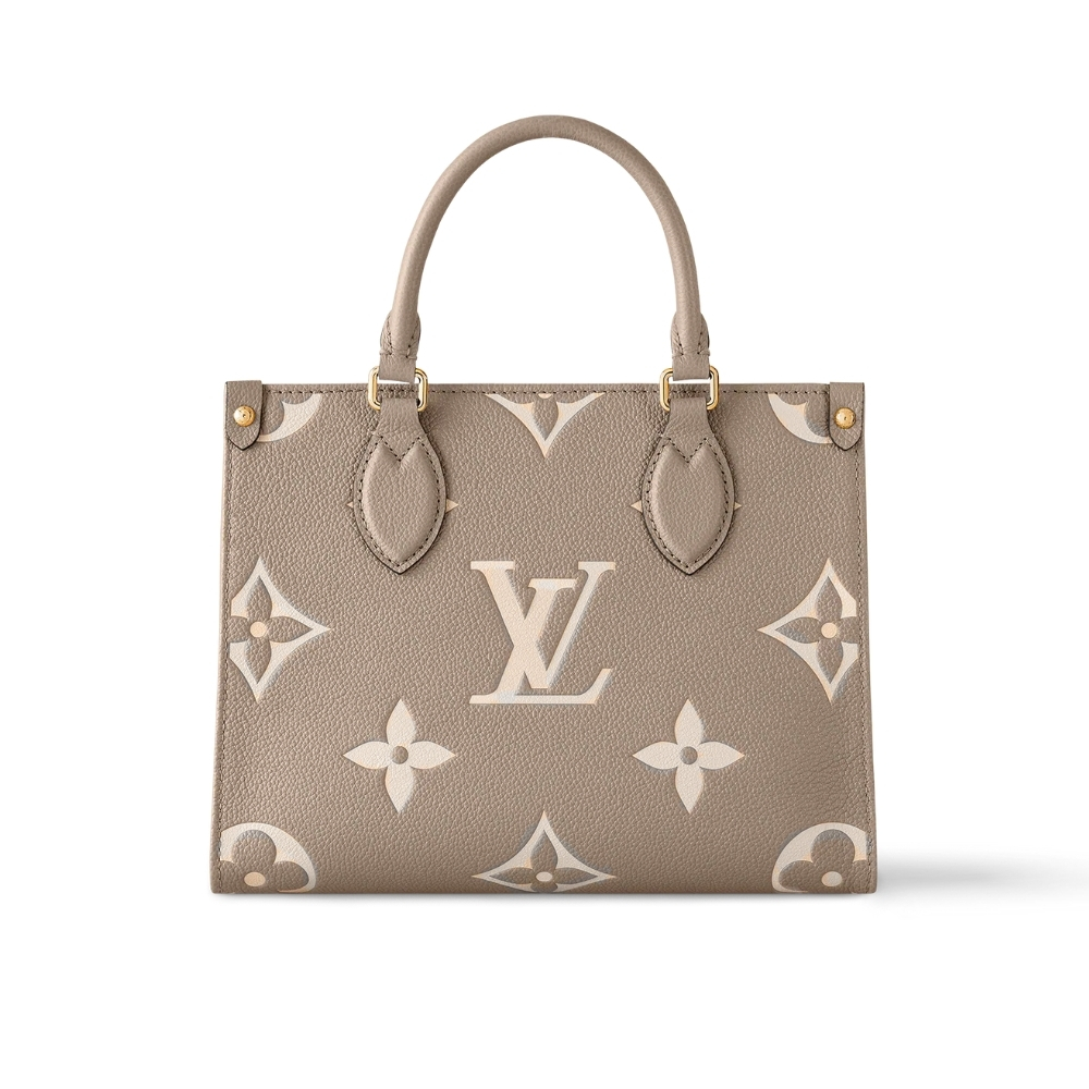 Thumbnails-Emlina-18.jpg Louis Vuitton Onthego PM Bicolor Monogram Empreinte Leather Tote Bag Beige 25cm M45779 - Image 1