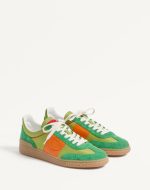 VALENTINO UPVILLAGE LOW TOP SNEAKER IN CRUST LEATHER AND NYLON - Image 2