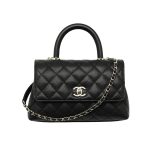 Chanel Trendy Cc Top Handle Bag Python Black 23Cm