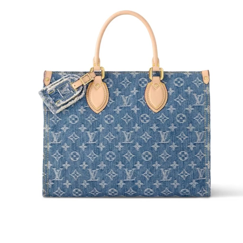 Louis Vuitton New Lv Remix Onthego MM Denim Blue 35Cm M46871 - Image 2