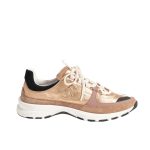 Chanel Sneaker Gold Beige And Black G46609 B21320 U2406 - Image 9