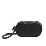 Valentino Vlogo Walk Leather Crossbody Bag Black 25Cm