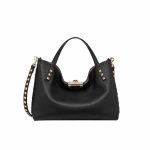 Valentino Garavani Rockstud Small Tote Bag Black 26Cm