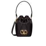 Valentino Mini Vlogo Signature Bucket Bag In Nappa Leather Black 22Cm 5W2P0Z44Vnl 0No