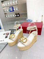 Valentino Garavani Vlogo Espadrille Platform Sandals White - Image 7