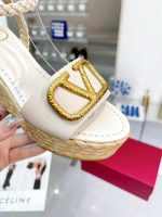 Valentino Garavani Vlogo Espadrille Platform Sandals White - Image 5