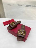 Valentino Garavani Vlogo Signature Slide Sandal Brown - Image 5