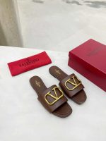 Valentino Garavani Vlogo Signature Slide Sandal Brown - Image 10
