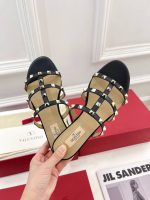Valentino Garavani Rockstud Flat Slide Sandal Black 5W2S0C49Vod 0No - Image 5