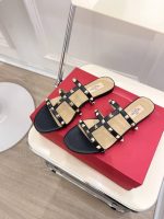 Valentino Garavani Rockstud Flat Slide Sandal Black 5W2S0C49Vod 0No - Image 3