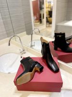 Valentino Garavani Tan Go Ankle Boot In Calfskin Leather Black 3w2s0gz2atz 0no - Image 7