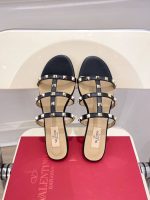Valentino Garavani Rockstud Flat Slide Sandal Black 5W2S0C49Vod 0No - Image 7