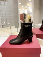 Valentino Garavani Tan Go Ankle Boot In Calfskin Leather Black 3w2s0gz2atz 0no - Image 8