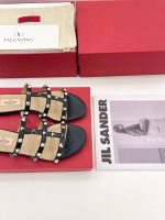 Valentino Garavani Rockstud Flat Slide Sandal Black 5W2S0C49Vod 0No - Image 8