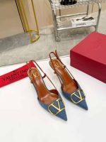 Valentino Garavani Vlogo Denim Slingback Pumps Denim - Image 6