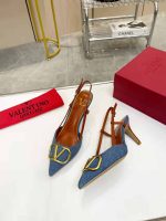 Valentino Garavani Vlogo Denim Slingback Pumps Denim - Image 11