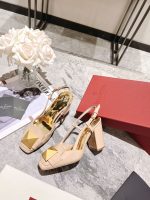 Valentino Garavani One Stud Patent Leather Slingback Pump Rose Cannelle - Image 7