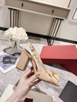 Valentino Garavani One Stud Patent Leather Slingback Pump Rose Cannelle - Image 10