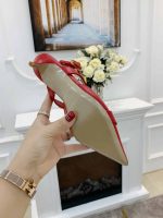 Valentino Garavani Roman Stud Kitten Heel Pumps Red - Image 10