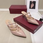 Valentino Garavani Rockstud Wispy Mule In Beige 4W0S0Jb1Act 098 - Image 7