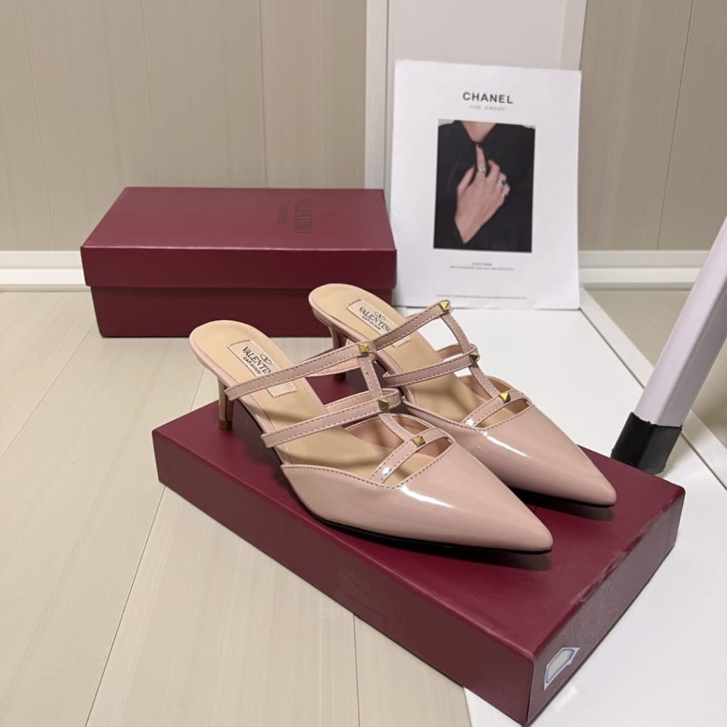 Valentino Garavani Rockstud Wispy Mule In Beige 4W0S0Jb1Act 098 - Image 3