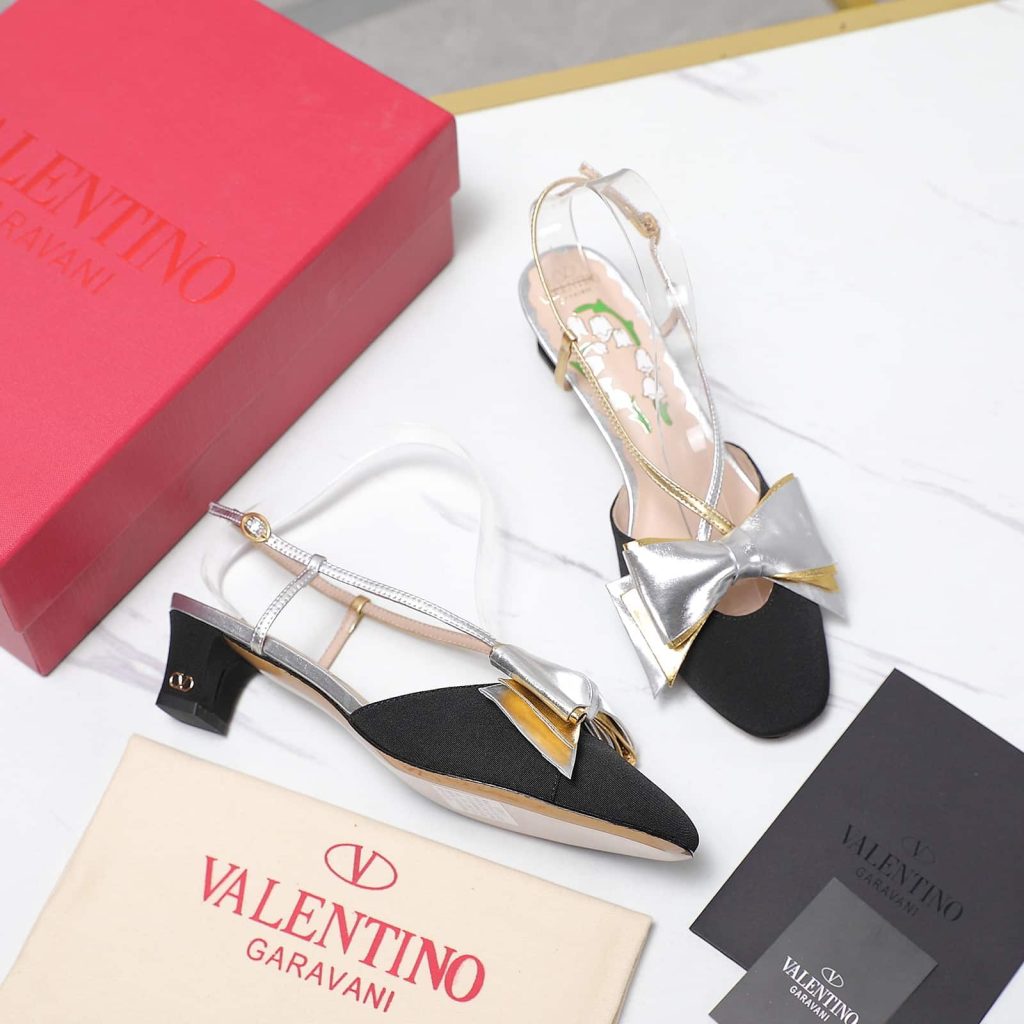 Valentino Bowow Slingback Pumps Black 6w2s0lb6qlj R1v - Image 10
