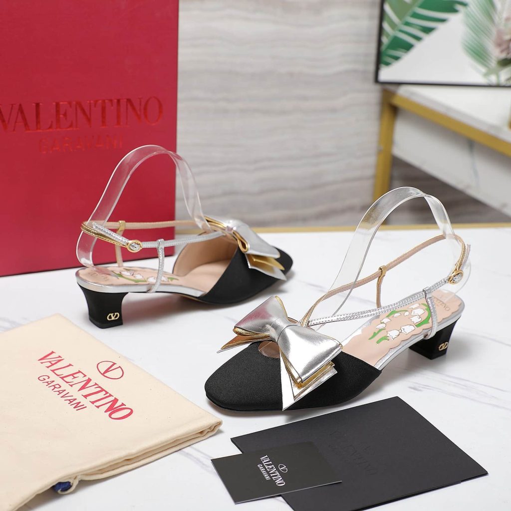 Valentino Bowow Slingback Pumps Black 6w2s0lb6qlj R1v - Image 8